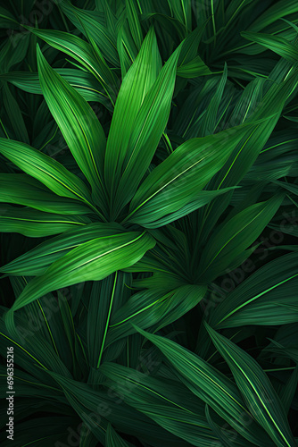 Closeup of green leaves for wallpaper and background