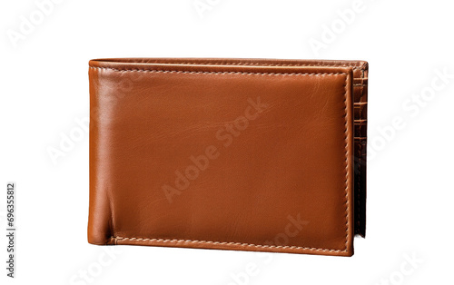 Handmade Leather Wallet On Isolated Background