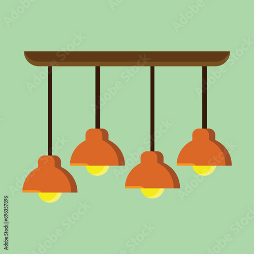 Ceiling lamp icon. Subtable to place on light, interior, etc.