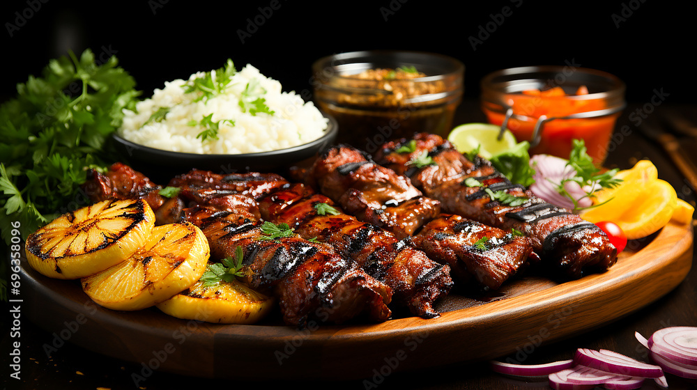 grilled salmon steak with vegetables grilled salmon steak with vegetables
