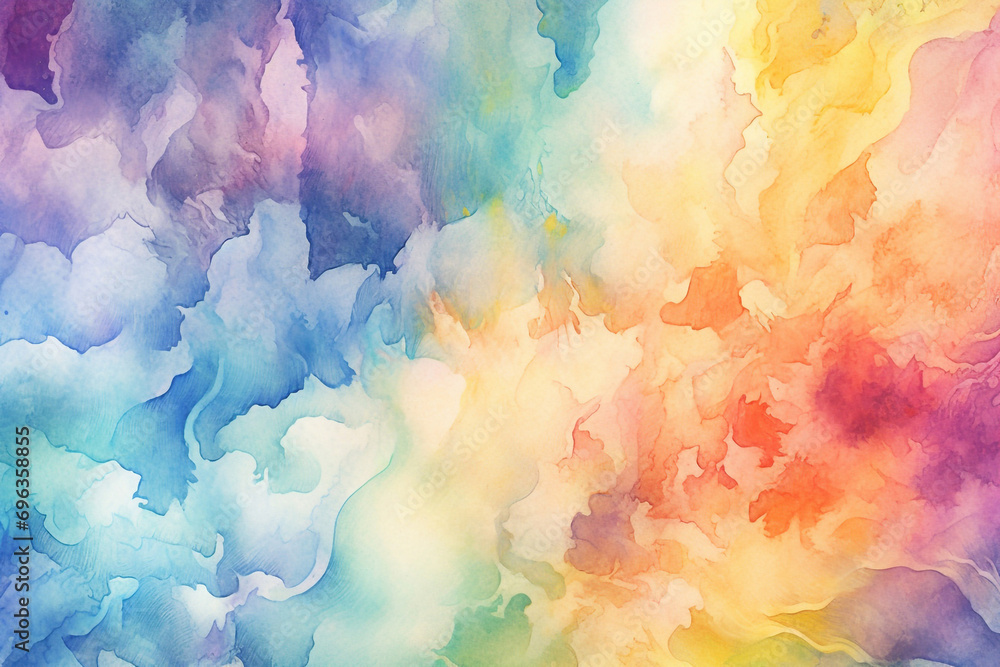 Watercolor multicolored abstract background.