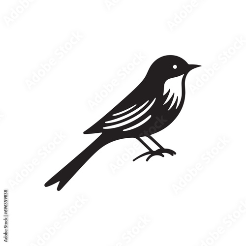 bird silhouette: Surreal Avian Dreams, Fantasy Flyers, and Imaginative Bird Silhouette Creations - Minimallest bird black vector
