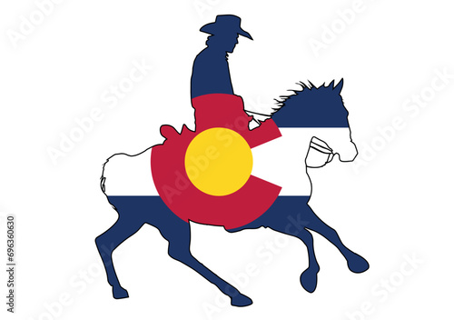 Colorado Flag Cowboy