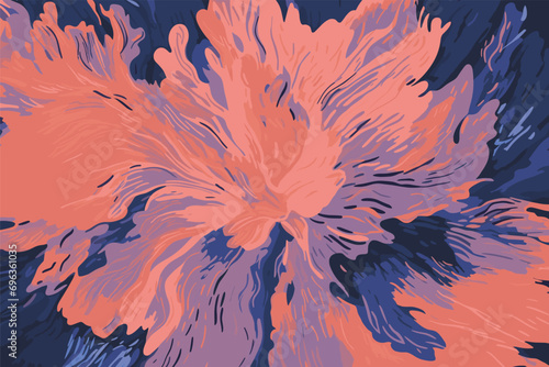 Abstract Floral Background Pattern in unexpected fashion colors for wallpaper, poster, overlay, card, cover decoration