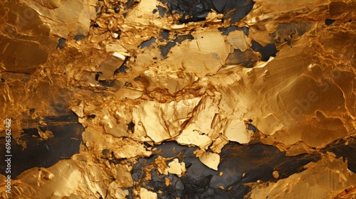 Leuchtendes Gold und schwarze gebrochene Elemente als Hintergrund © Maik Meid