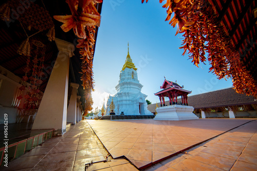 Famous temple or wat in chaiyaphum of Thailand, wat phathatchaiyaphum or pagoda for remains 