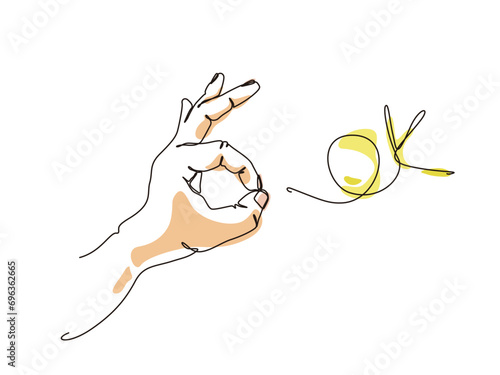 sketch lifestyle A046_OK gesture shows the meaning of no problem vector illustration graphic EPS 10