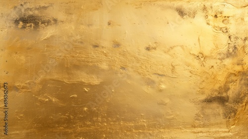 Gespachtelte leuchtend goldene Farbe auf einer Wand © Maik Meid