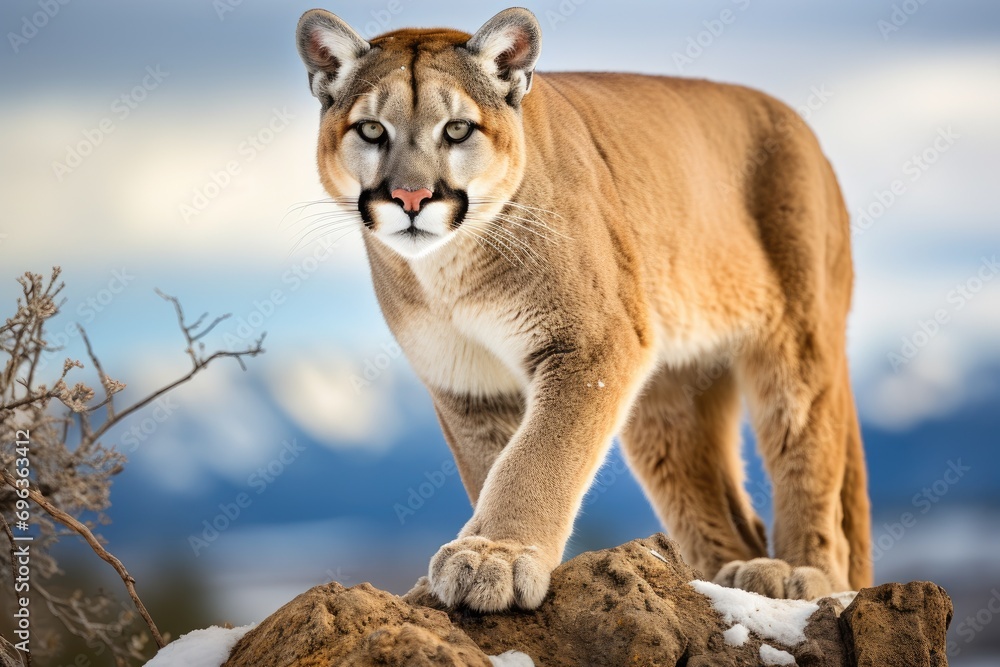 Fototapeta premium A majestic cougar on