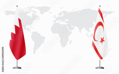 Bahrain and Turkish Republic of Northern Cyprus flags for