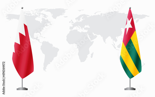 Bahrain and Togo flags for official meeting