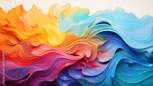 Rainbow Wave Lined Background