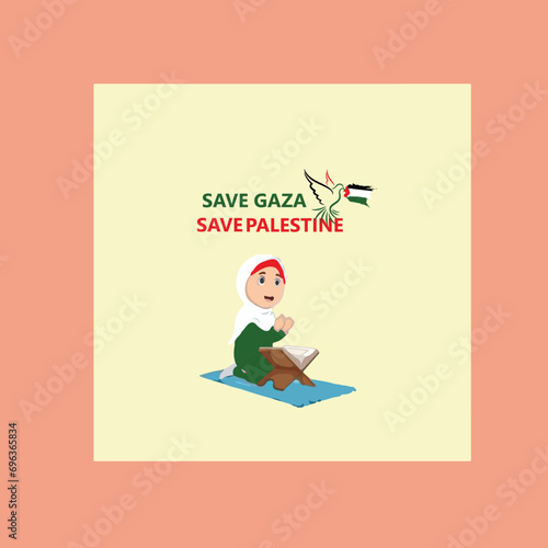Save Gaza Save Palestine vectors