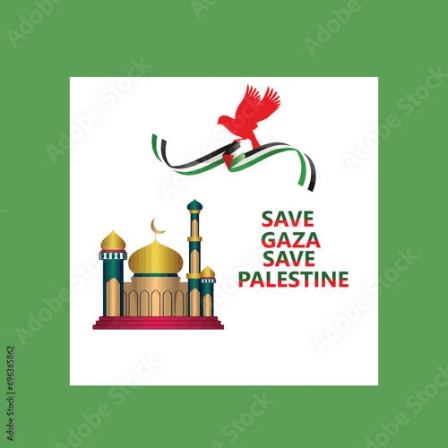 Save Gaza Save Palestine vectors