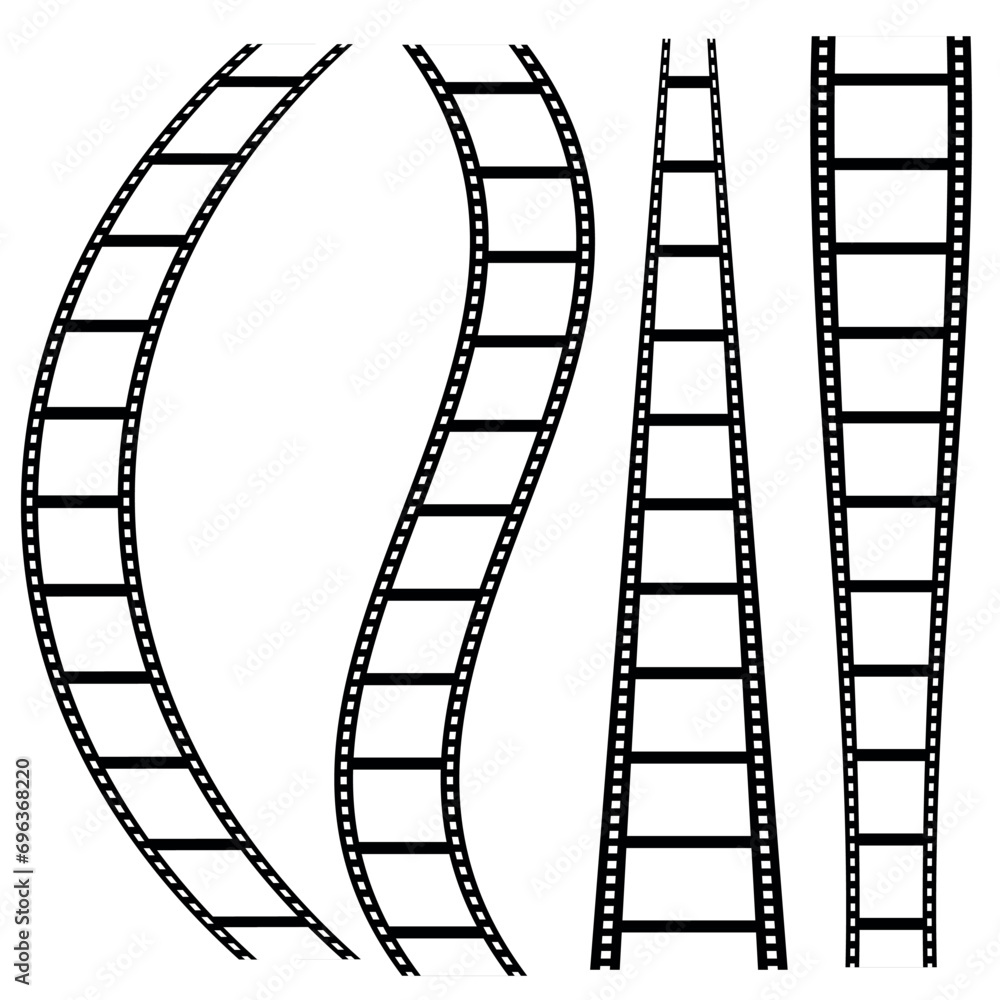 Fototapeta premium illustration of a film strip. movies film background with flim roll. Film Strip icon. Movies Flim background with Flim roll