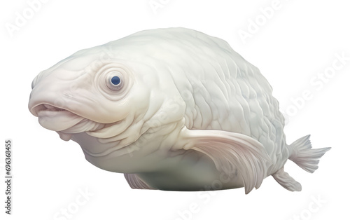 Blobfish Portrait on Transparent Background. © noman
