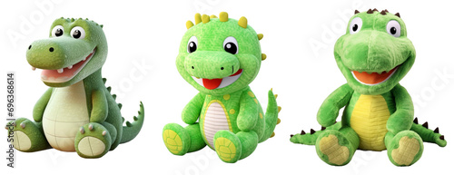 Crocodile stuffed plush aninmal toy for children, isolated on transparent photo