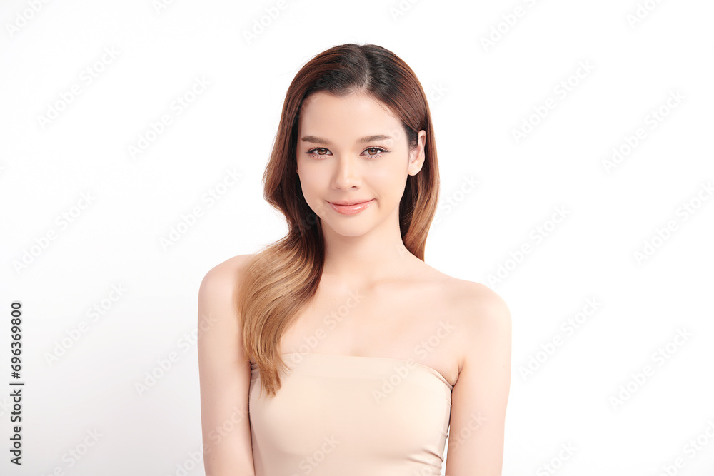 Beautiful young asian woman with clean fresh skin on white background, Face care, Facial treatment, Cosmetology, beauty and spa, Asian women portrait. Beautiful young asian woman with clean fresh skin on white background, Face care, Facial treatment, Cosmetology, beauty and spa, Asian women portrait.