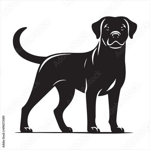 Dog Silhouette - Regal Setters, Pointing Breeds, and Hunting Dogs Immortalized in Noble Silhouette Forms - Minimallest dog black vector 