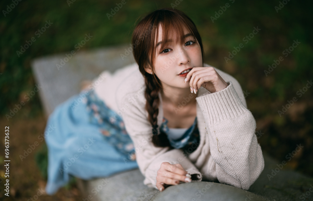 portrait of an asian young woman in spring portrait of an asian young woman in spring