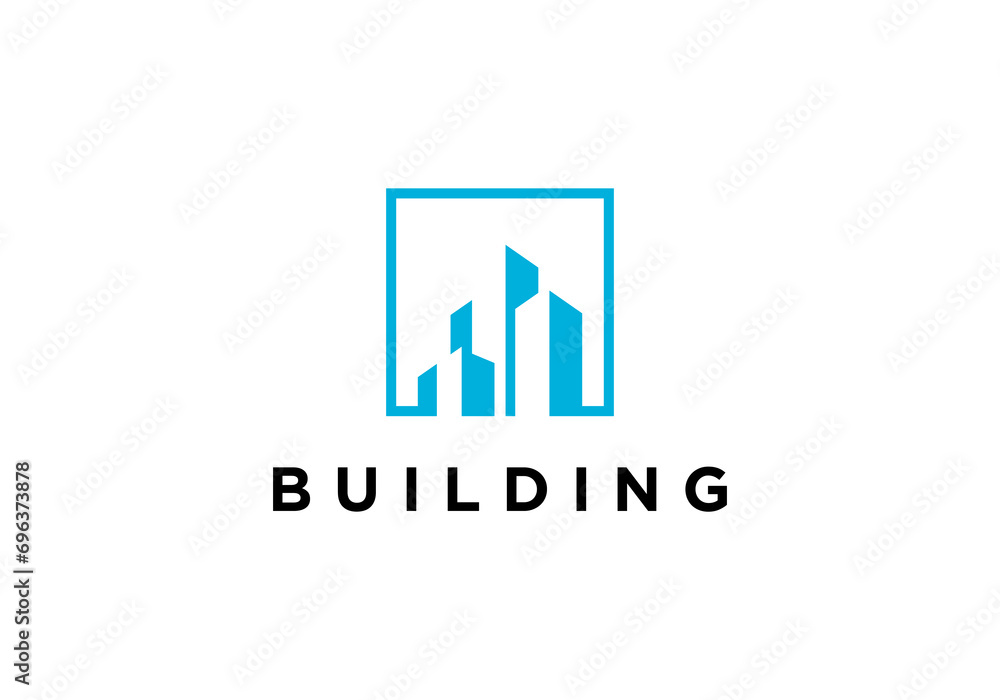 Building logo for construction company, printing with modern concept Premium Vector Building logo for construction company, printing with modern concept Premium Vector