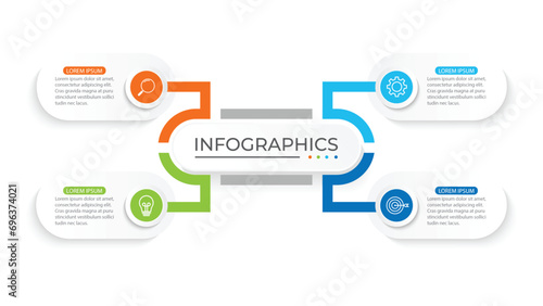 Modern infographic template. Business concept with 4 options