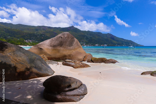 Landscape of Beau Vallon Beach  Seychelles