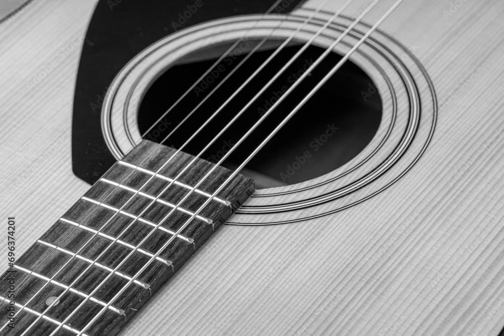 Classical guitar close up. Acoustic guitar on wood background.Music instrument concept Classical guitar close up. Acoustic guitar on wood background.Music instrument concept