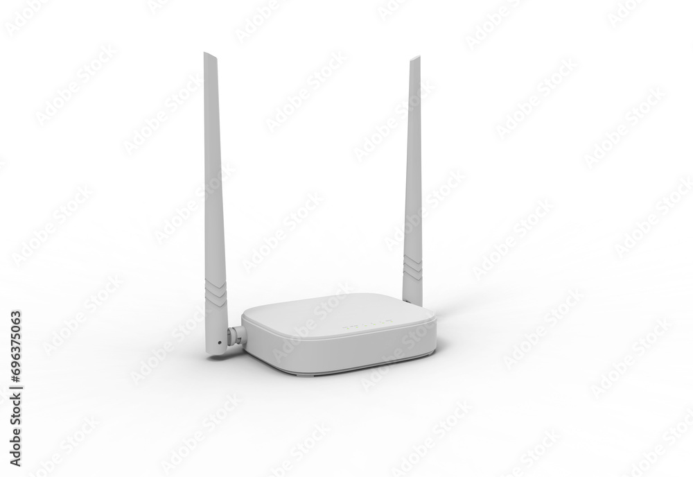 wifi router angle view with shadow 3d render wifi router angle view with shadow 3d render