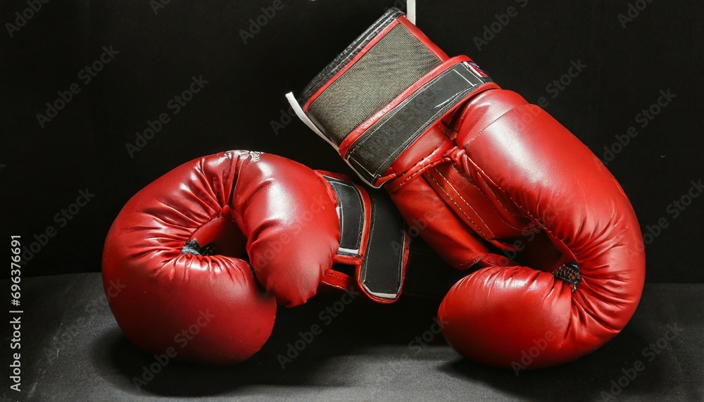 boxing gloves on a black background s1966