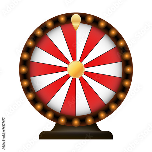 Roulette illustration. Casino, excitement, game, poker, chips, bet, luck, money, winning, losing, risk, black, croupier, lottery, red, drum, fortune. Vector icons for business and advertising