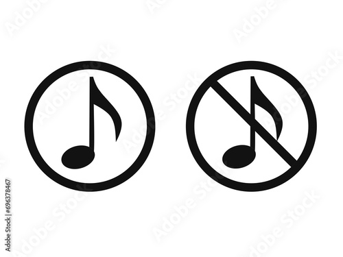 sound and no sound icon vector with simple design