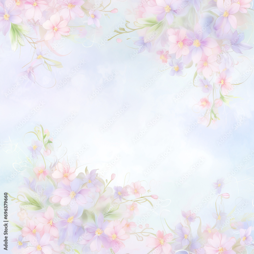 Floral watercolour background