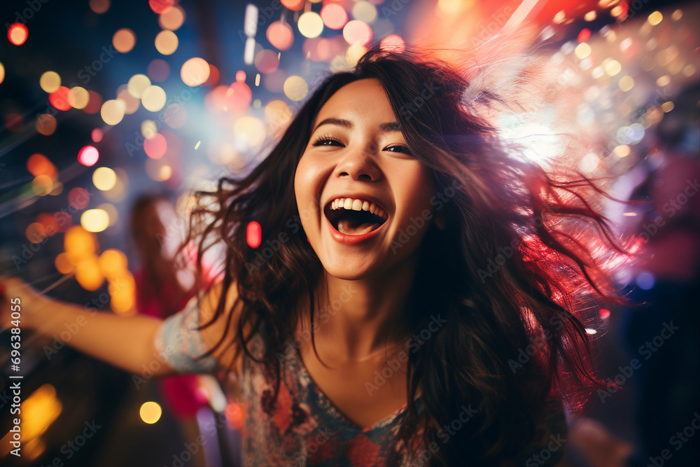 Created with generative ai tools crowd of overjoyed people dance floor holiday club Created with generative ai tools crowd of overjoyed people dance floor holiday club