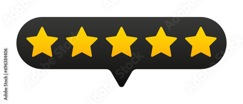 Five stars illustration. Favorites, rating, rating, reviews, score, quality, award. Vector icons for business and advertising