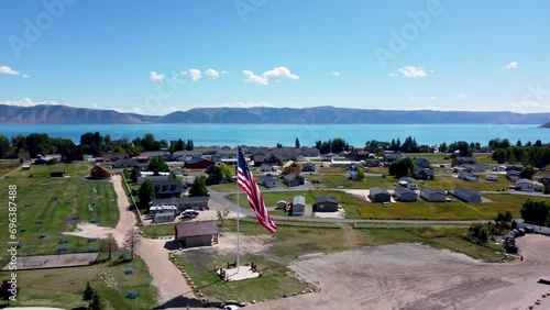 Bear Lake Utah Large American Flag 