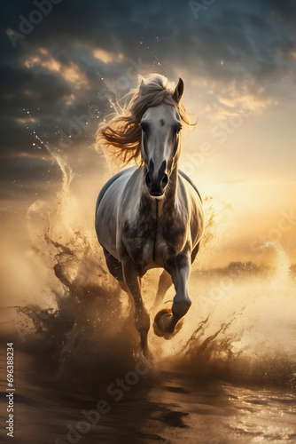 Horse Running on Water © LadyAI