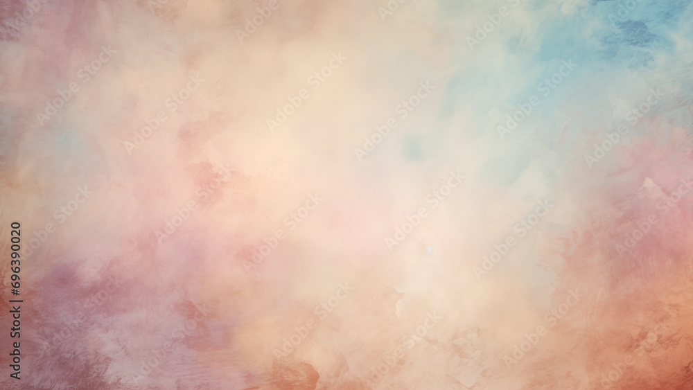 Vintage Pastel Floral Background with Watercolor Effect