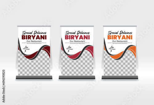 fast food tabletop banners design template