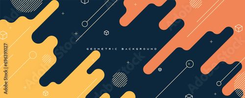 Abstract dynamic background diagonal rounded geometric shape design vector