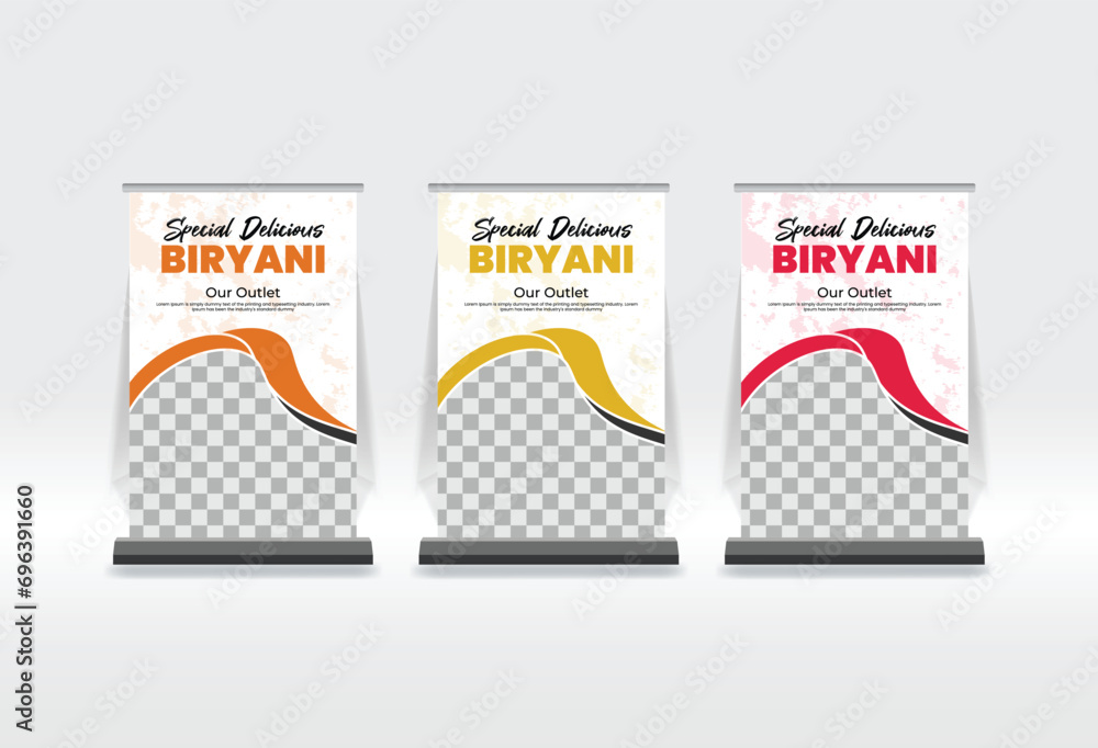 fast food tabletop banners design template