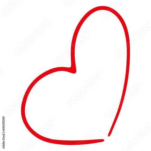 Hand Drawn Heart Line