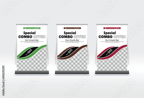 fast food tabletop banners design template