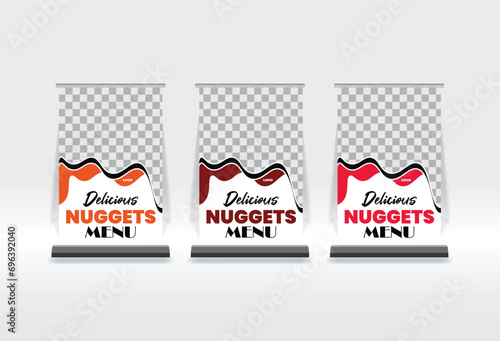 fast food tabletop banners design template