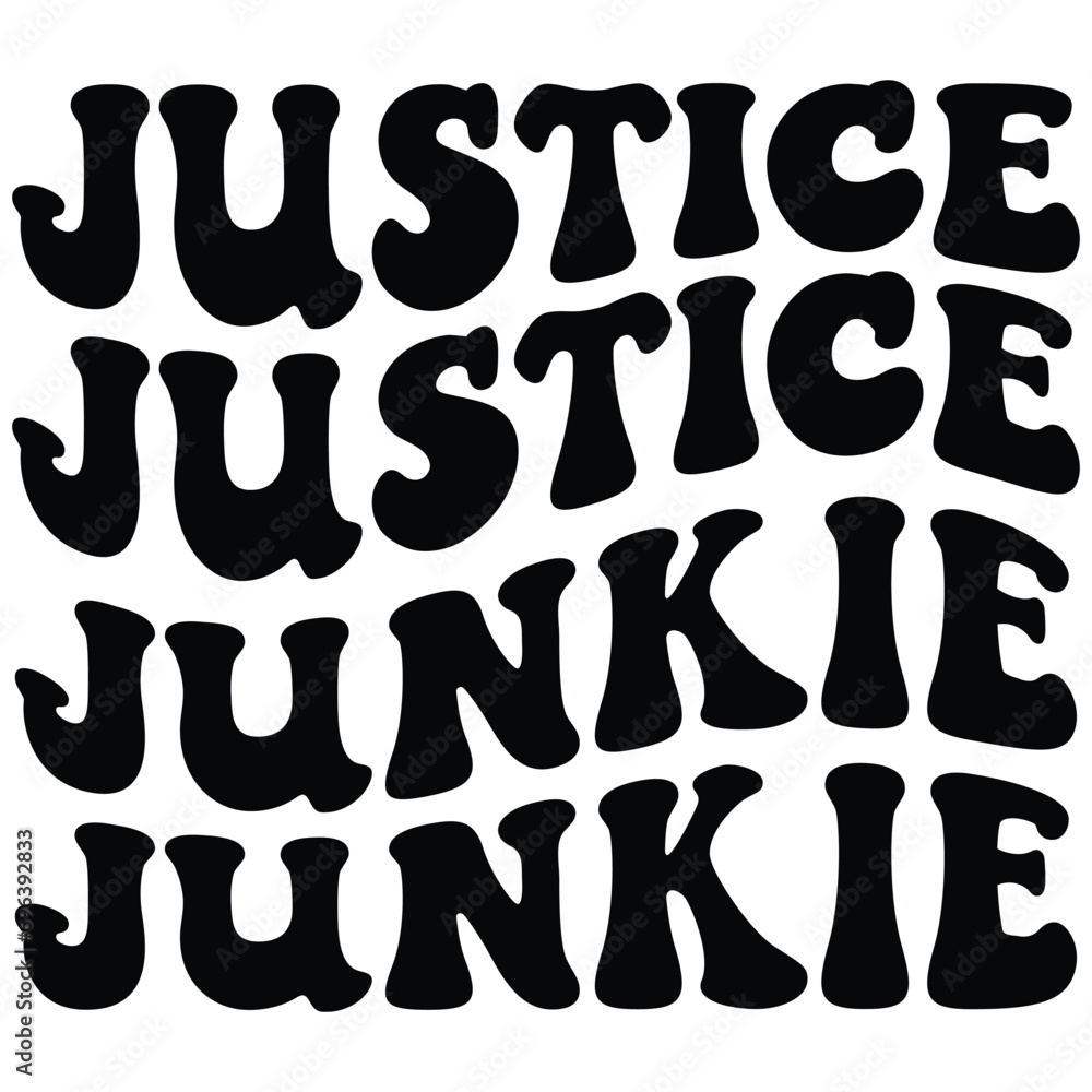 Justice junkie Retro SVG