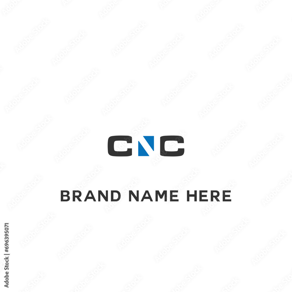 CNC logo. C N C design. White CNC letter. CNC, C N C letter logo design. Initial letter CNC linked circle uppercase monogram logo. C N C letter logo vector design.	
