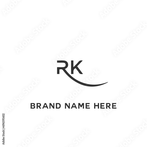 RK logo. R K design. White RK letter. RK, R K letter logo design. Initial letter RK linked circle uppercase monogram logo. R K letter logo vector design.	
 photo