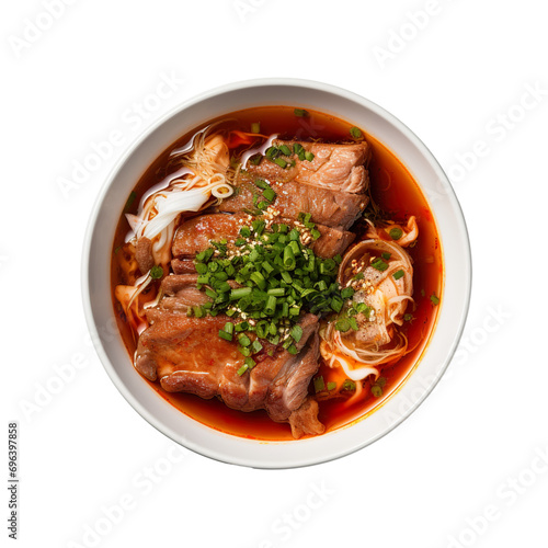 Korean Soup ribs and tripe on a white background PNG
