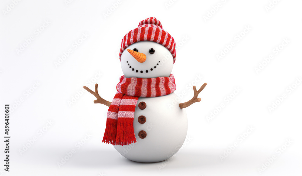 snowman with red hat