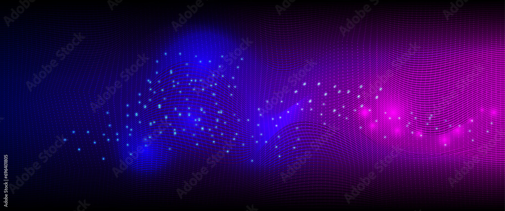 Artificial intelligence tech background. Digital technology, deep learning, and big data concept, lines for network, data center, server, internet, and speed. Abstract neon lights into digital	
 - obrazy, fototapety, plakaty 